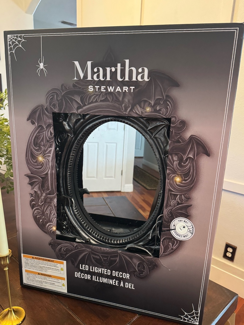 Martha Stewart Bat Decorative LED Wall Mirror
